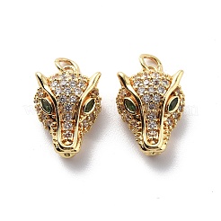 Brass Cubic Zirconia Pendants&nbsp;KK-G446-04G