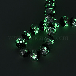 Luminous Handmade Lampwork Silver Foil Beads Strand&nbsp;FOIL-N029-03F