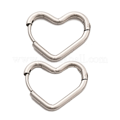 201 Stainless Steel Heart Hoop Earrings&nbsp;EJEW-V001-01P