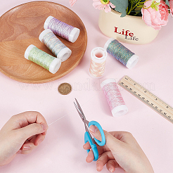 6 Rolls 6 Colors 6-Ply Metallic Polyester Embroidery Floss&nbsp;EMBR-CY0001-03
