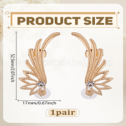 2Pcs 2 Styles Alloy Rhinestone Stud Earrings&nbsp;EJEW-LP0012-27KCG