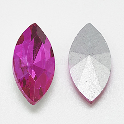 Pointed Back Glass Rhinestone Cabochons&nbsp;RGLA-T083-13x27mm-09