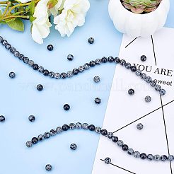 Natural Snowflake Obsidian Beads Strands&nbsp;G-OC0001-49