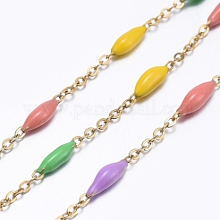 Handmade Enamel Beaded Chains&nbsp;CHS-I007-06G-06