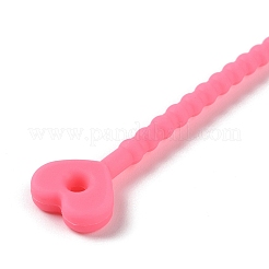 Heart Shape Silicone Cable Zip Ties&nbsp;AJEW-C034-02