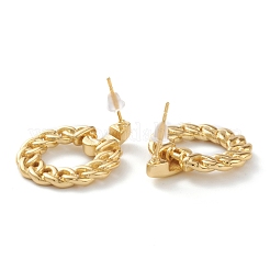 Brass Dangle Stud Earrings&nbsp;EJEW-A056-12G
