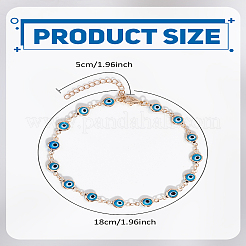 1Pc Ethnic Style Evil Eye Link Chain Bracelets for Women&nbsp;BJEW-LP0004-15