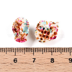 Spray Painted Resin Beads Strands&nbsp;RESI-N041-01A
