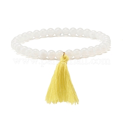 Natural Mashan Jade & Synthetic Hematite Round Beads Stretch Bracelets Sets&nbsp;BJEW-JB07505