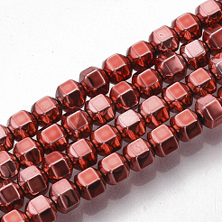 Electroplated Non-magnetic Synthetic Hematite Beads Strands&nbsp;G-S365-003B