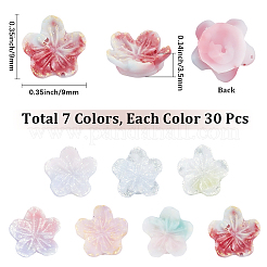 210Pcs 7 Colors Luminous Opaque Resin Cabochons&nbsp;FIND-SC0022-13