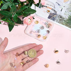 20Pcs 2 Colors Brass Ear Stud Findings&nbsp;KK-BBC0023-11
