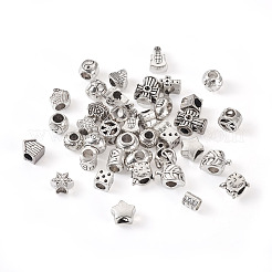40Pcs 20 Style Zinc Alloy European Beads&nbsp;FIND-KS0001-20