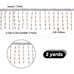 2 Yards Polyester with Plastic Beads Tassel Ribbons&nbsp;OCOR-DR0001-01