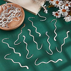 30Pcs Zinc Alloy Wavy Bookmarks&nbsp;FIND-ME0002-19