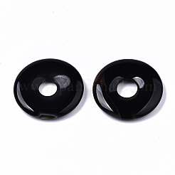 Natural Black Agate Pendants&nbsp;X-G-S364-074A