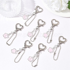 10Pcs Alloy Glass & 304 Stainless Steel Pendant Decorations&nbsp;HJEW-YW00532