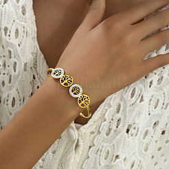 201 Stainless Steel Cuff Bangles&nbsp;MD1186-2