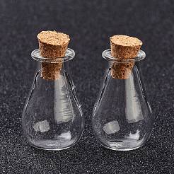 Glass Cork Bottles Ornament&nbsp;LS-AJEW-O032-02F