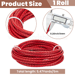 Braided Leather Cord with Core&nbsp;WL-CL0001-24C