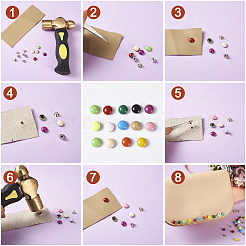 130 Sets 13 Colors Enamel Rivets&nbsp;FIND-SW0001-17