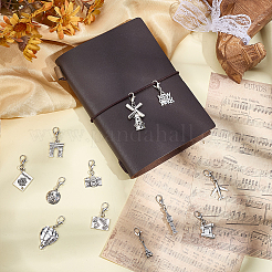 12Pcs 12 Styles Journey Alloy Pendant Decorations&nbsp;HJEW-BC00108