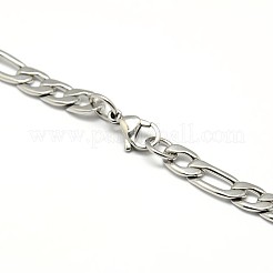 Tarnish Resistant Fashionable 304 Stainless Steel Figaro Chain Necklaces for Men&nbsp;X-STAS-A028-N016P