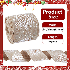 10 Yards Polyester Imitation Linen Ribbon&nbsp;OCOR-MA0001-75B