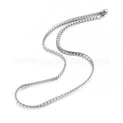 Non-Tarnish Men's 201 Stainless Steel Cuban Link Chain Necklaces&nbsp;NJEW-G340-15P