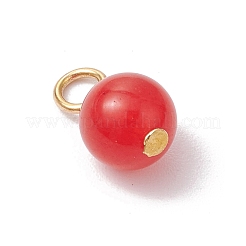 Natural Dyed Malaysia Jade Round Charms&nbsp;PALLOY-JF03358-01