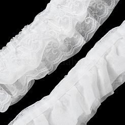 3-Layer Pleated Chiffon Flower Lace Trim&nbsp;OCOR-XCP0002-11A