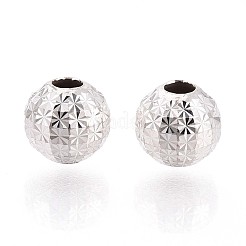 Textured 925 Sterling Silver Beads&nbsp;STER-T008-48S