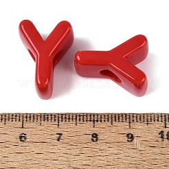 Opaque Acrylic European Beads&nbsp;OACR-M027-01Y-15