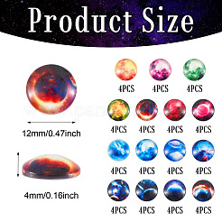 60Pcs 15 Style Glass Cabochons&nbsp;GLAA-TA0001-76
