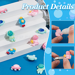 50Pcs 5 Styles Space Theme Opaque Resin Decoden Cabochons&nbsp;RESI-PH0002-20