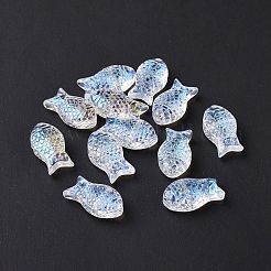 Transparent Electroplate Glass Beads&nbsp;GLAA-I050-10K