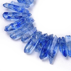 Natural Crackle Quartz Crystal Dyed Beads Strands&nbsp;G-I345-05F