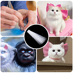 900Pcs Plastic Simulated Animal Whiskers for Crafts Needle Felting&nbsp;DIY-CY0002-72C