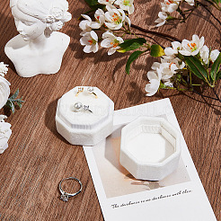 Velvet Cover Plastic Couple Ring Box&nbsp;VBOX-WH20001-02A