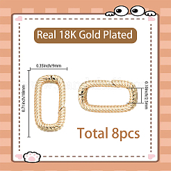 8Pcs Brass Spring Gate Rings&nbsp;KK-SC0007-22