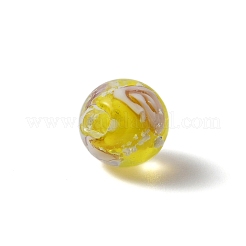 Handmade Silver Foil Glass Lampwork Beads&nbsp;GLAA-WH0036-03C