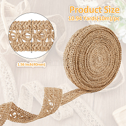 10M Burlap Braided Ribbons&nbsp;OCOR-WH0093-32