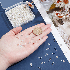 1000Pcs Iron Screw Eye Pin Peg Bails&nbsp;IFIN-ME0001-11S