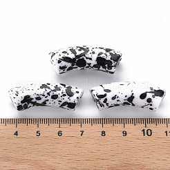 Opaque Spray Painted Acrylic Beads&nbsp;MACR-S372-001F-B04
