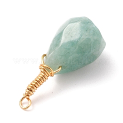 Wire Wrapped Faceted Natural Green Aventurine & Amethyst & Lapis Lazuli & Labradorite Pendants&nbsp;PALLOY-JF00542