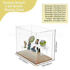 3-Tier Plastic Action Figure Riser Display Cases&nbsp;ODIS-WH0086-112A