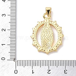 Religion Brass Micro Pave Clear Cubic Zirconia Pendants&nbsp;KK-L268-020G-01
