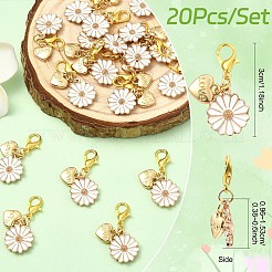 20Pcs Alloy Enamel Pendant Decorations&nbsp;HJEW-YW00446