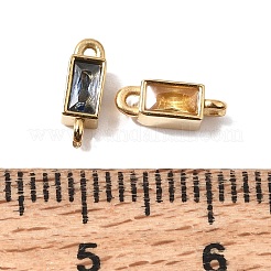 12 Colors 304 Stainless Steel Pave Cubic Zirconia Geometric Connector Charms&nbsp;SA-CBAFEA1-01D-G