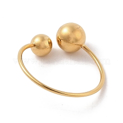 Ion Plating(IP) 304 Stainless Steel Round Cuff Rings for Women&nbsp;RJEW-G315-03G